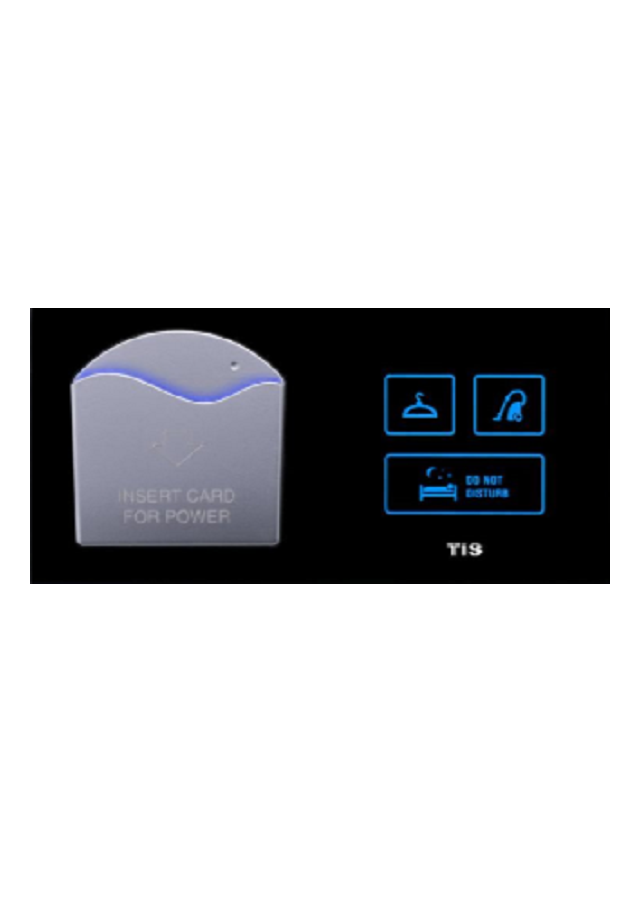 TIS-LUNA-Card-Switch Black (свитч панель для отелей для карт чёрная)